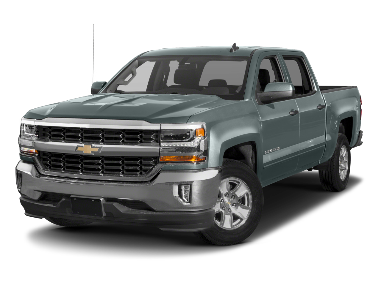 2017 Chevrolet Silverado 1500 LT in Deep Ocean Blue Metallic — front three-quarter view