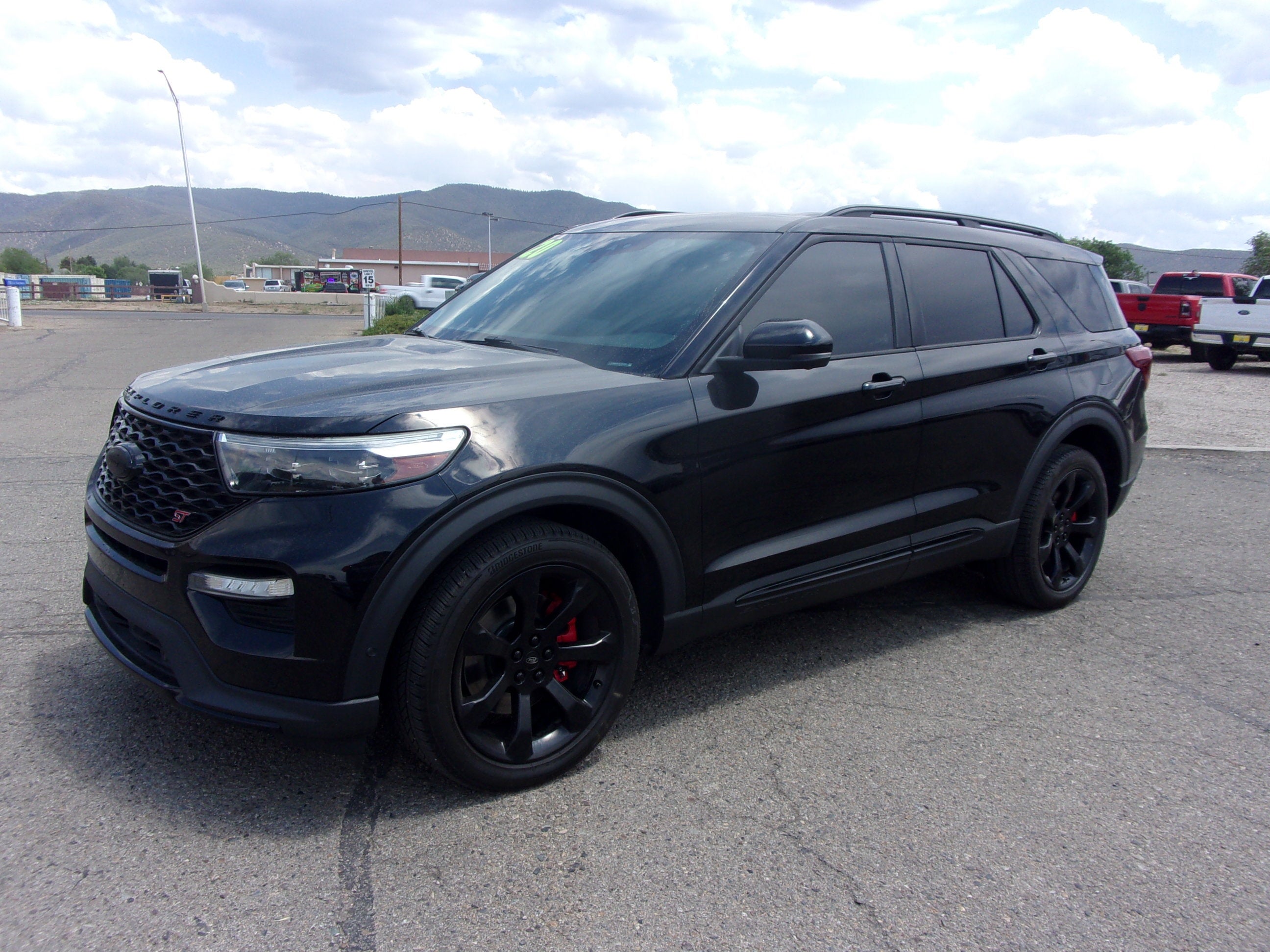 2020 Ford Explorer ST in Black — front three-quarter view