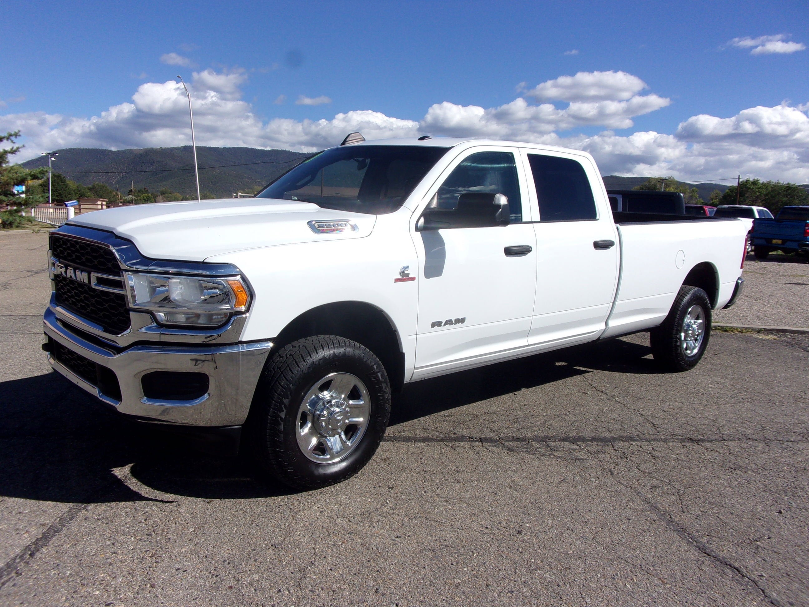 2021 RAM 3500 Tradesman in White — front three-quarter view
